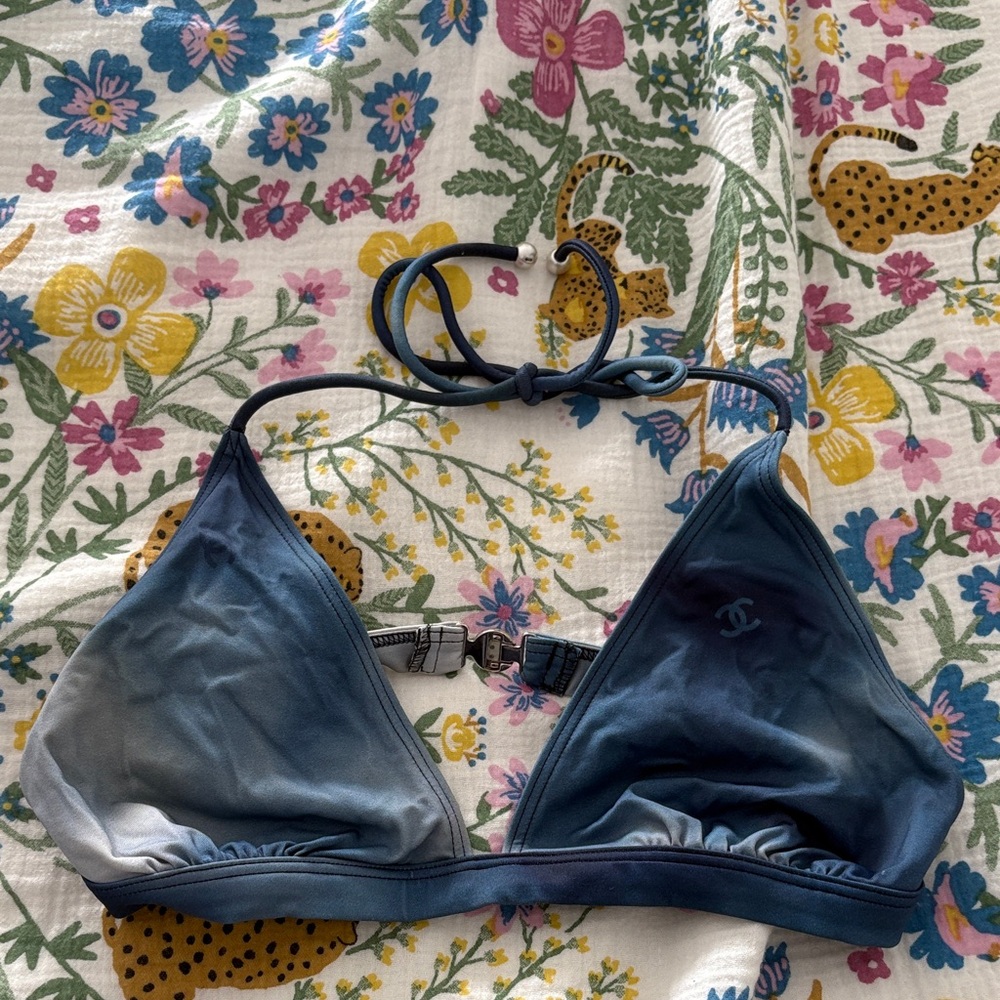 CHANEL Gradient Blue Bikini Top